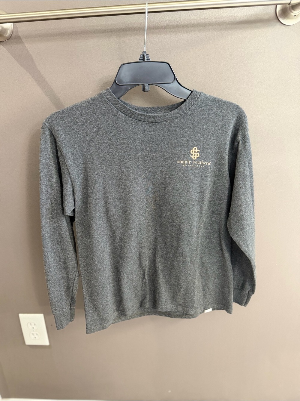 Simply Southern kids Long Sleeve Crewneck Shirt - Gray